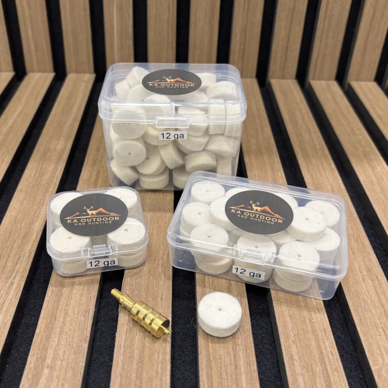 Filtpropper m. hul - 12 ga. (Alle hagl i kaliber 12), (Ekskl. JAG)