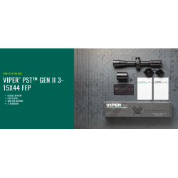 Vortex Viper PST II 3-15x44 FFP med EBR-7C (MRAD)