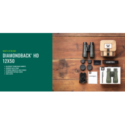 Vortex Diamondback HD 12x50 m/GlassPak taske