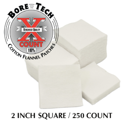 Bore Tech -  Patches Bore Tech Square 2" .308-.45 - 250 stk.