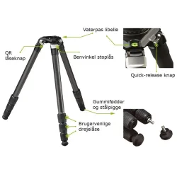 Vortex Radian Carbon stativ m/kuglehoved