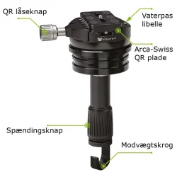 Vortex Radian Carbon stativ m/nivelleringshoved