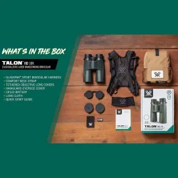 Vortex Talon HD 10K 12x50 LRF h�ndkikkert m/GeoBallistics