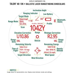 Vortex Talon HD 10K 12x50 LRF h�ndkikkert m/GeoBallistics